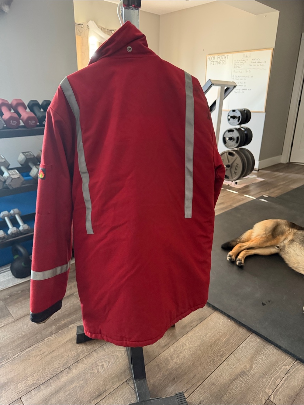 Red High-Visibility Performance Work Jacket - Picture 2 of 5